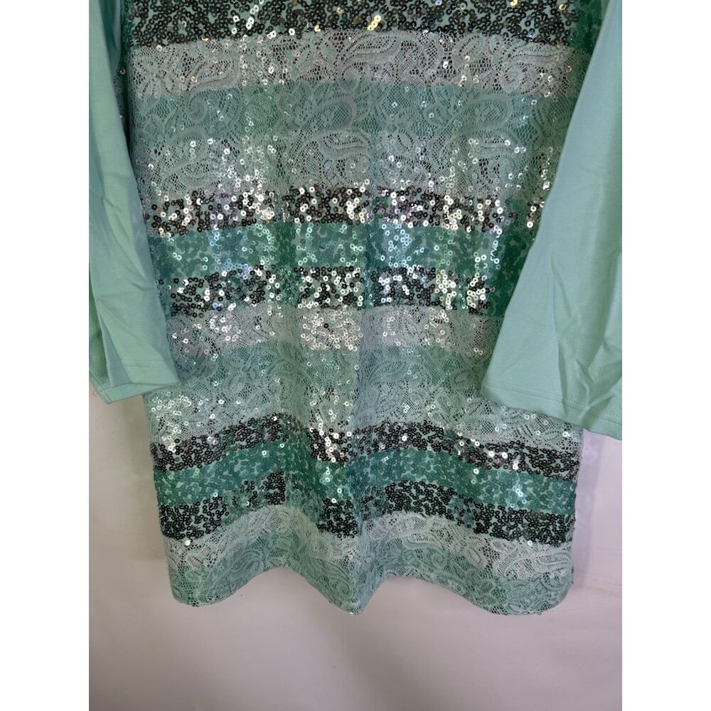 Quacker Factory Embellished Color Block Shirt - image 4